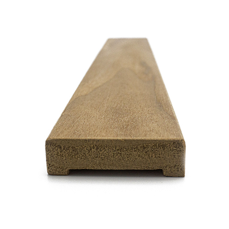 Thermo-aspen 1x2 door trim with smooth finish in a sauna interior