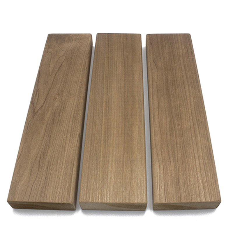 Thermo-aspen sauna bench material with smooth rounded edges and natural finish