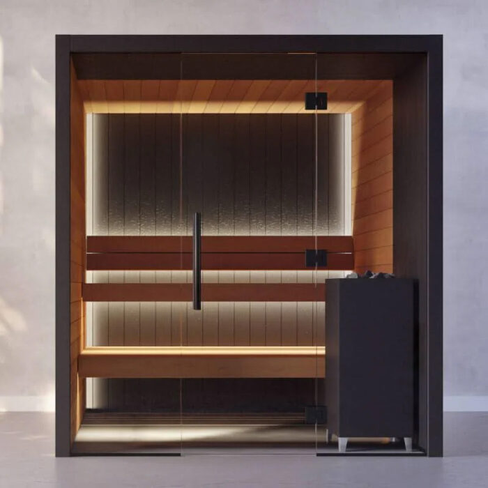 2 - 5 Person Vulcana Luxury Modern Sauna | Glass Front Cabin by Auroom - Image 10