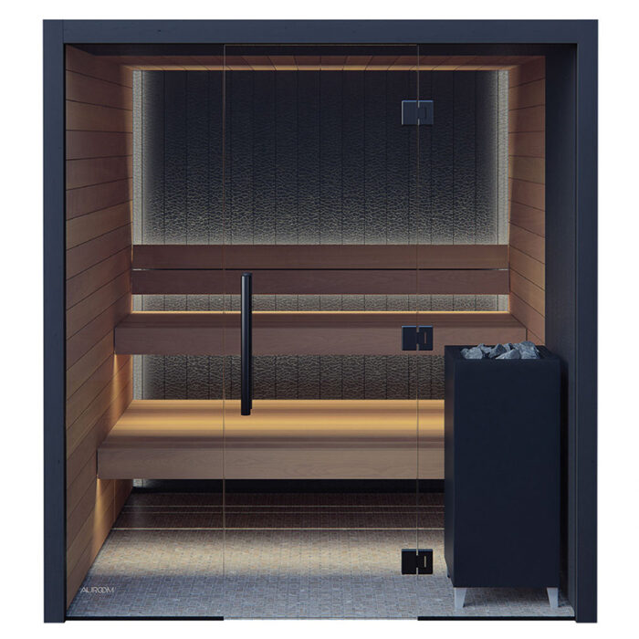 2 - 5 Person Vulcana Luxury Modern Sauna | Glass Front Cabin by Auroom - Image 2