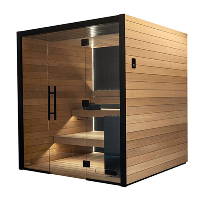 2 - 5 Person Vulcana Luxury Modern Sauna | Glass Front Cabin by Auroom - Image 3