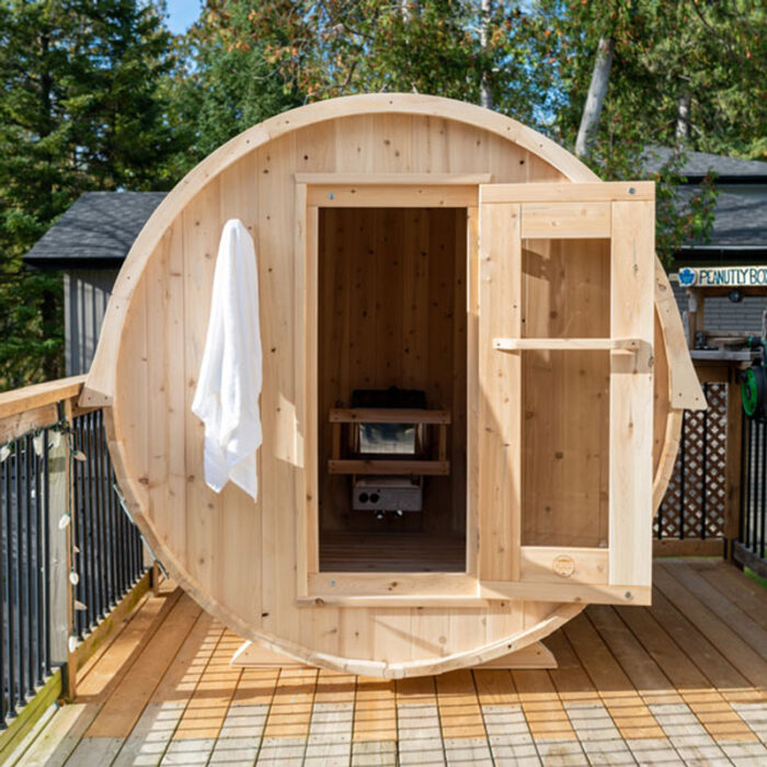 4 Person Cedar Barrel Sauna | Harmony Collection | Canadian Timber Cedar Sauna | 240 Cu. Ft. - Image 6
