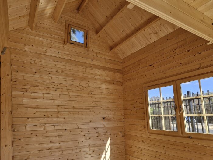 The Hudson Bunkie log cabin kit style bunkie with loft