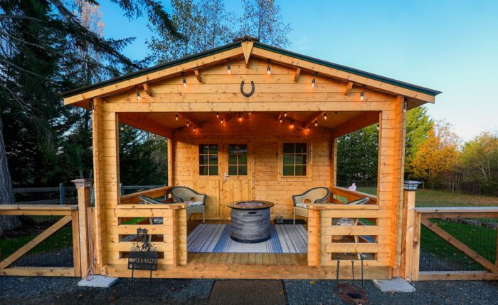 Big Sky Cabin used as a custom dog cabin
