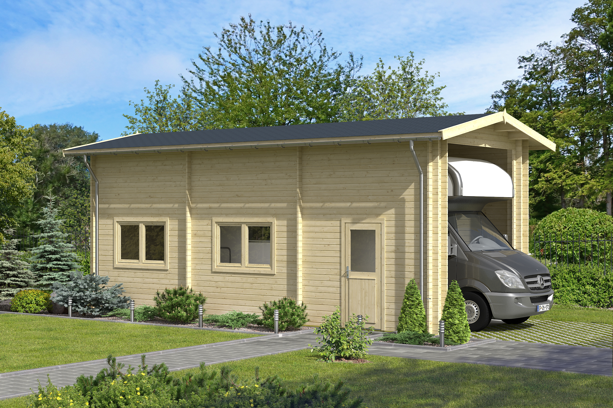 The Trail Boss Garage large garage kit for trailer equipment and rural property storage