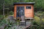 Concrete pier base option for timber studio structure