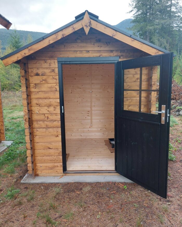 Dimension drawing for The Homestead Utility Shed small shed