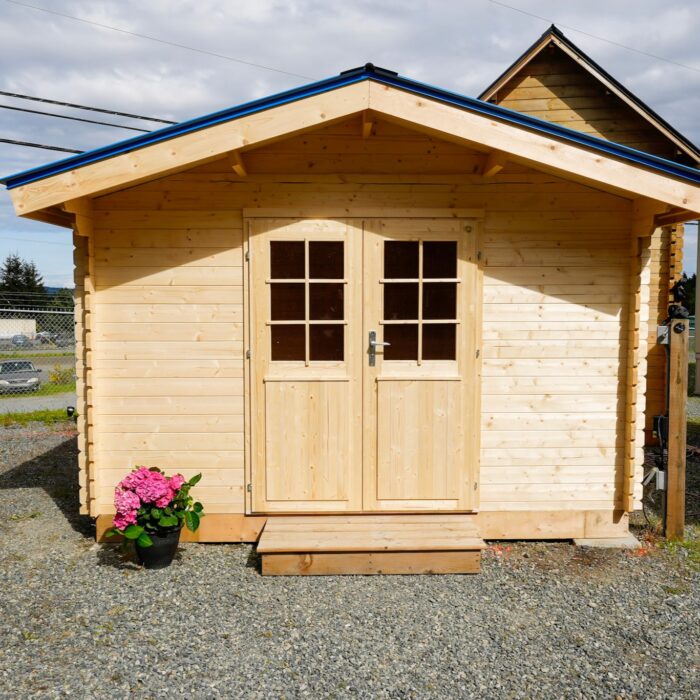 Backyard DIY shed used as a pottery studio