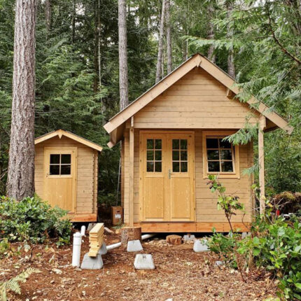 Bunkie cabin kit with loft for guest overflow