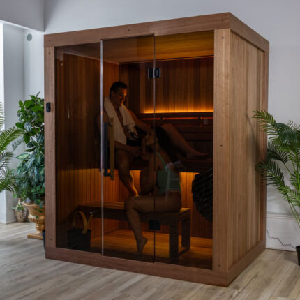 Spacious 2 to 3 person indoor dry sauna by Canadian Timber